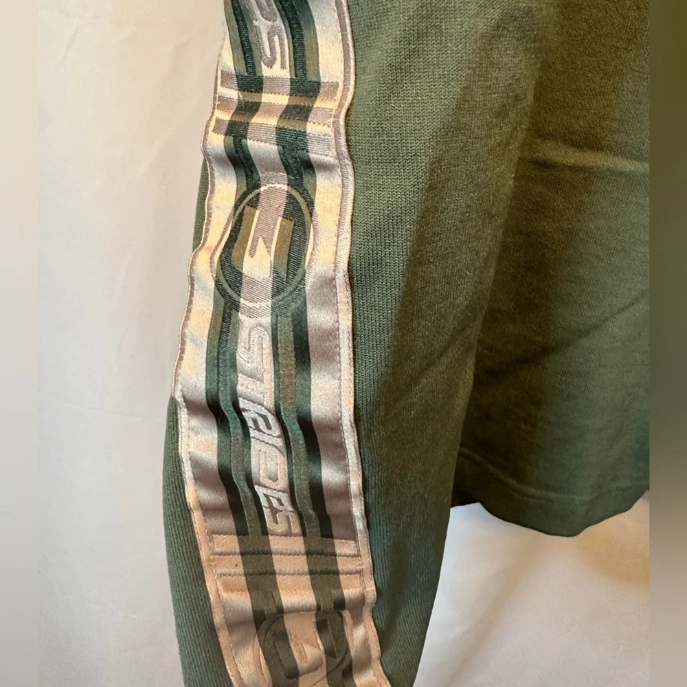 Vintage 90s Adidas Men’s Size XL 3‎ Stripes V Neck Jersey Shirt Green